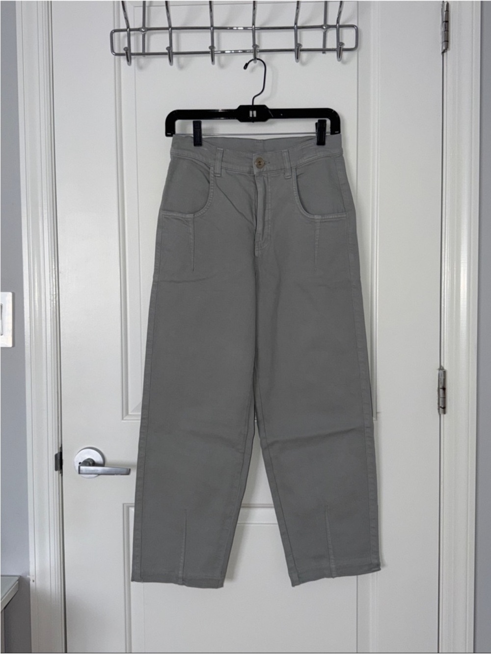 Eleventy Women's Gray Denim Trousers With Pleats